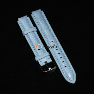 Сатиновый ремешок для женских часов Louis Vuitton Tambour голубой RLW-001